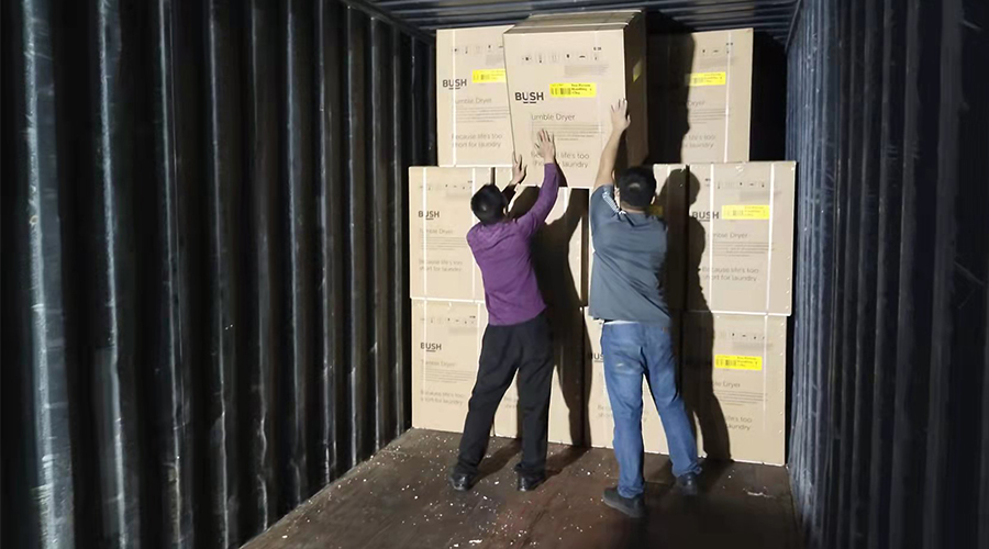 挑燈夜戰(zhàn)，順利完成客戶Argos的滾筒干衣機(jī)出貨