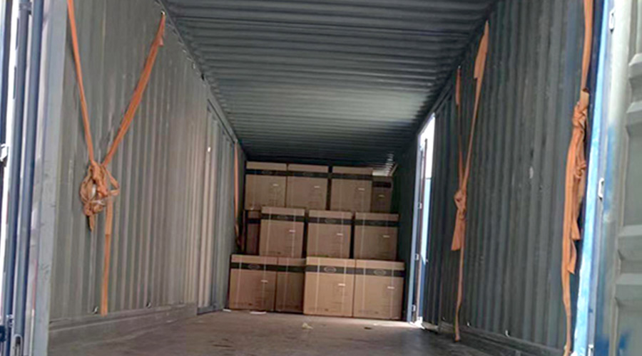 100臺(tái)12kg滾筒衣服烘干機(jī)裝柜完畢！順利出貨